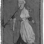 Hester in old age, strolling with her pipe
